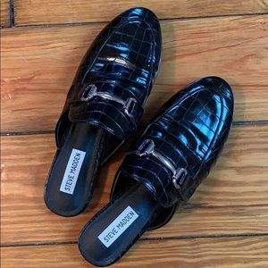 Steve Madden kandi black croc